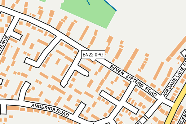 BN22 0PG map - OS OpenMap – Local (Ordnance Survey) BN22 0PG map - OS OpenMap – Local (Ordnance Survey)