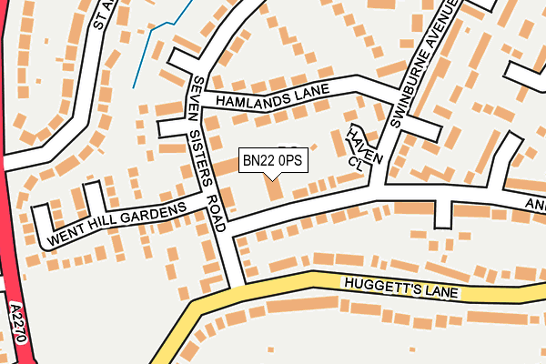 BN22 0PS map - OS OpenMap – Local (Ordnance Survey) BN22 0PS map - OS OpenMap – Local (Ordnance Survey)