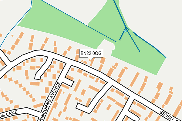BN22 0QG map - OS OpenMap – Local (Ordnance Survey) BN22 0QG map - OS OpenMap – Local (Ordnance Survey)