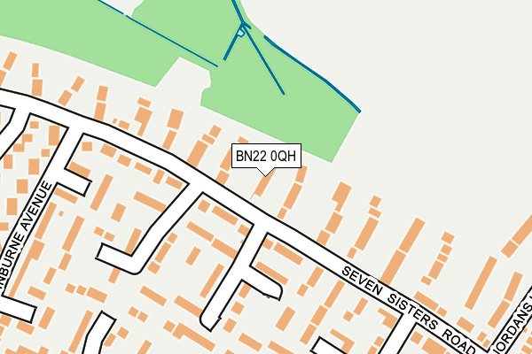 BN22 0QH map - OS OpenMap – Local (Ordnance Survey) BN22 0QH map - OS OpenMap – Local (Ordnance Survey)