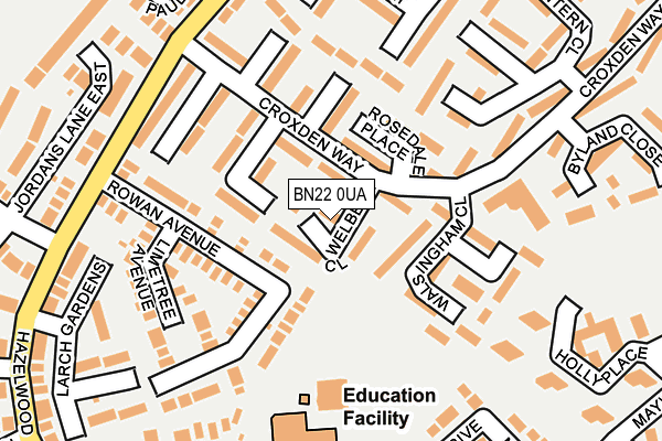 BN22 0UA map - OS OpenMap – Local (Ordnance Survey) BN22 0UA map - OS OpenMap – Local (Ordnance Survey)