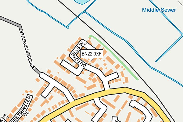 BN22 0XF map - OS OpenMap – Local (Ordnance Survey) BN22 0XF map - OS OpenMap – Local (Ordnance Survey)