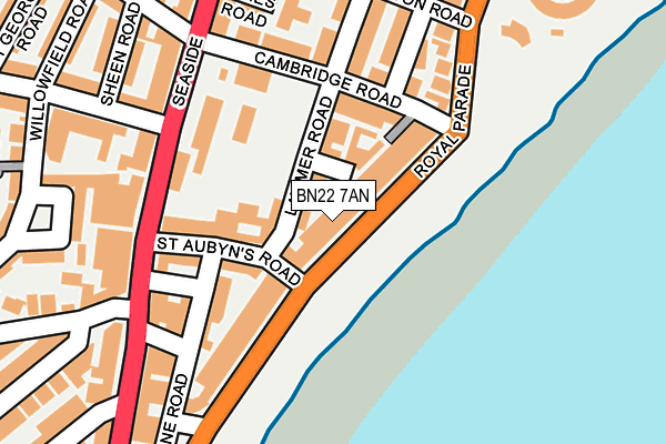 BN22 7AN map - OS OpenMap – Local (Ordnance Survey) BN22 7AN map - OS OpenMap – Local (Ordnance Survey)