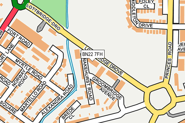 BN22 7FH map - OS OpenMap – Local (Ordnance Survey) BN22 7FH map - OS OpenMap – Local (Ordnance Survey)