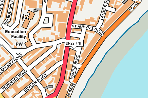 BN22 7NH map - OS OpenMap – Local (Ordnance Survey) BN22 7NH map - OS OpenMap – Local (Ordnance Survey)