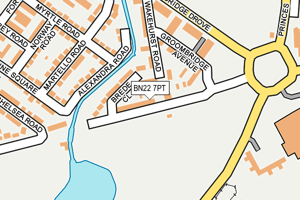 BN22 7PT map - OS OpenMap – Local (Ordnance Survey) BN22 7PT map - OS OpenMap – Local (Ordnance Survey)