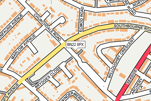 BN22 8PX map - OS OpenMap – Local (Ordnance Survey) BN22 8PX map - OS OpenMap – Local (Ordnance Survey)