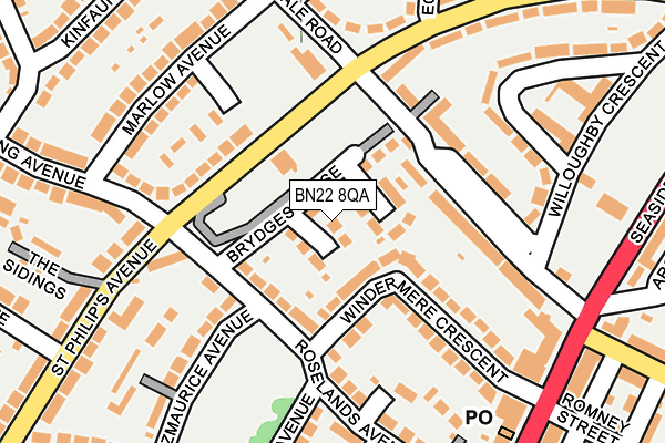 BN22 8QA map - OS OpenMap – Local (Ordnance Survey) BN22 8QA map - OS OpenMap – Local (Ordnance Survey)