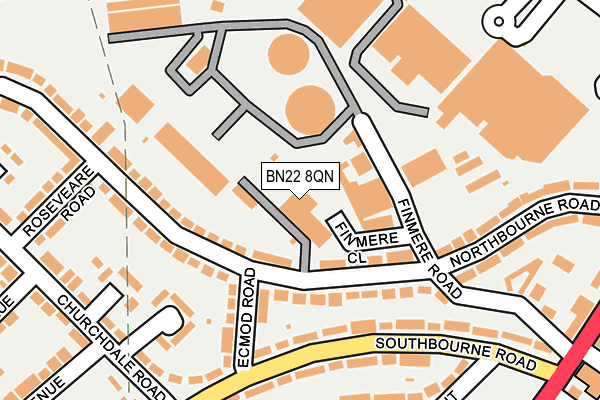 BN22 8QN map - OS OpenMap – Local (Ordnance Survey) BN22 8QN map - OS OpenMap – Local (Ordnance Survey)
