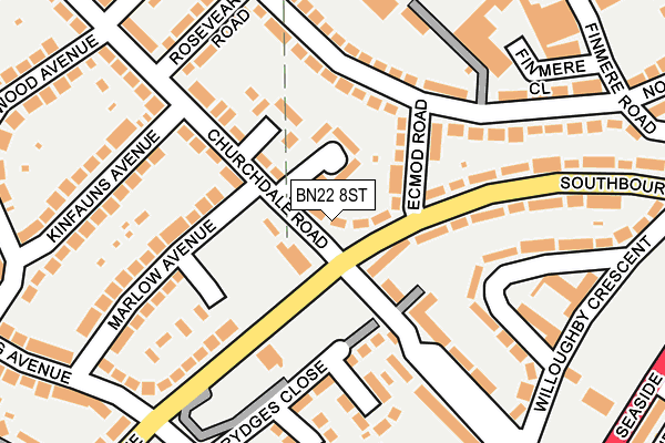 BN22 8ST map - OS OpenMap – Local (Ordnance Survey) BN22 8ST map - OS OpenMap – Local (Ordnance Survey)