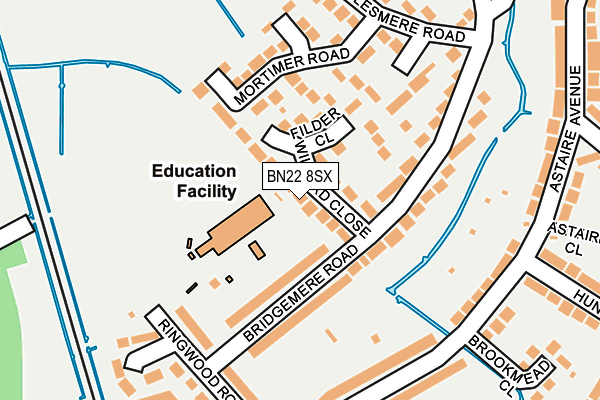BN22 8SX map - OS OpenMap – Local (Ordnance Survey) BN22 8SX map - OS OpenMap – Local (Ordnance Survey)