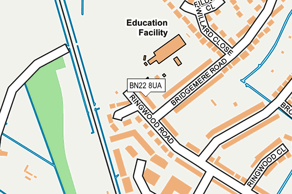 BN22 8UA map - OS OpenMap – Local (Ordnance Survey) BN22 8UA map - OS OpenMap – Local (Ordnance Survey)