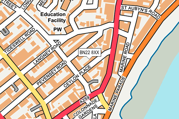 BN22 8XX map - OS OpenMap – Local (Ordnance Survey) BN22 8XX map - OS OpenMap – Local (Ordnance Survey)