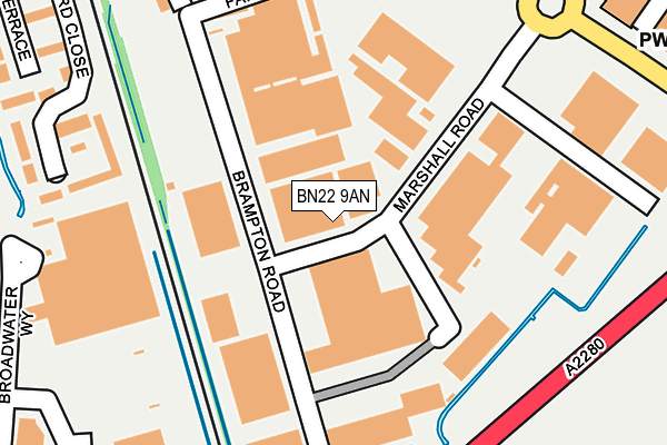 BN22 9AN map - OS OpenMap – Local (Ordnance Survey) BN22 9AN map - OS OpenMap – Local (Ordnance Survey)