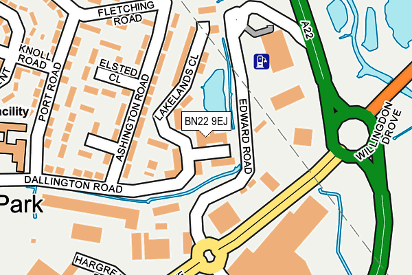 BN22 9EJ map - OS OpenMap – Local (Ordnance Survey) BN22 9EJ map - OS OpenMap – Local (Ordnance Survey)