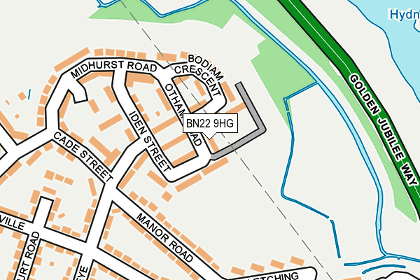BN22 9HG map - OS OpenMap – Local (Ordnance Survey) BN22 9HG map - OS OpenMap – Local (Ordnance Survey)