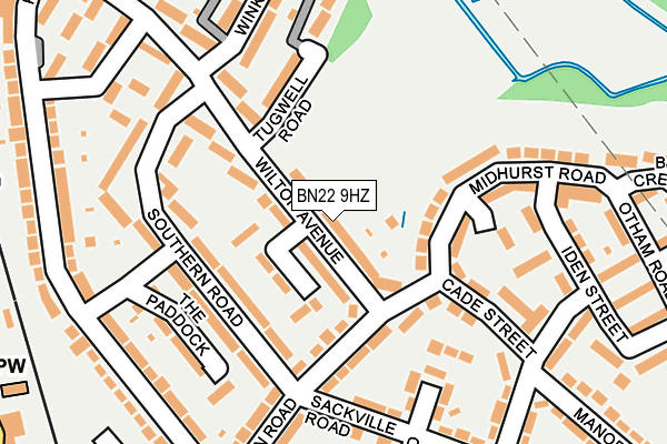 BN22 9HZ map - OS OpenMap – Local (Ordnance Survey) BN22 9HZ map - OS OpenMap – Local (Ordnance Survey)