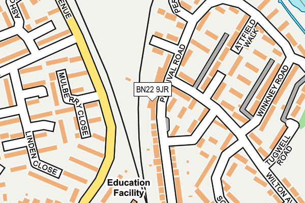 BN22 9JR map - OS OpenMap – Local (Ordnance Survey) BN22 9JR map - OS OpenMap – Local (Ordnance Survey)
