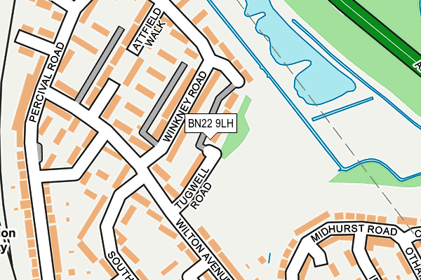 BN22 9LH map - OS OpenMap – Local (Ordnance Survey) BN22 9LH map - OS OpenMap – Local (Ordnance Survey)