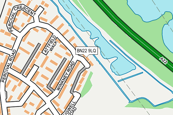 BN22 9LQ map - OS OpenMap – Local (Ordnance Survey) BN22 9LQ map - OS OpenMap – Local (Ordnance Survey)