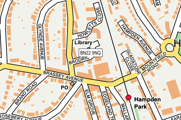 BN22 9NQ map - OS OpenMap – Local (Ordnance Survey) BN22 9NQ map - OS OpenMap – Local (Ordnance Survey)