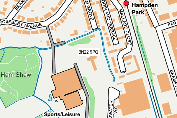 BN22 9PQ map - OS OpenMap – Local (Ordnance Survey) BN22 9PQ map - OS OpenMap – Local (Ordnance Survey)