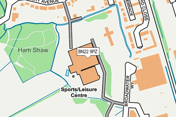 BN22 9PZ map - OS OpenMap – Local (Ordnance Survey) BN22 9PZ map - OS OpenMap – Local (Ordnance Survey)