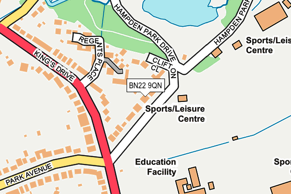BN22 9QN map - OS OpenMap – Local (Ordnance Survey) BN22 9QN map - OS OpenMap – Local (Ordnance Survey)