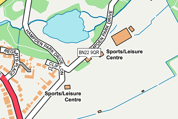 BN22 9QR map - OS OpenMap – Local (Ordnance Survey) BN22 9QR map - OS OpenMap – Local (Ordnance Survey)