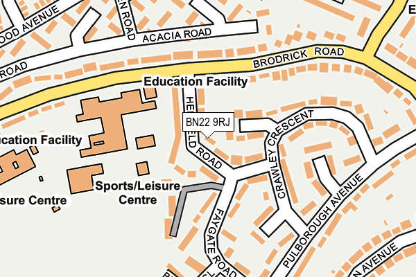 BN22 9RJ map - OS OpenMap – Local (Ordnance Survey)