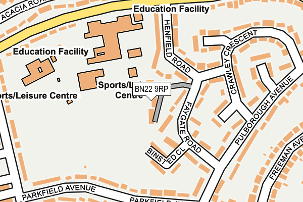 BN22 9RP map - OS OpenMap – Local (Ordnance Survey) BN22 9RP map - OS OpenMap – Local (Ordnance Survey)