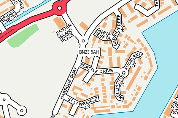 BN23 5AH map - OS OpenMap – Local (Ordnance Survey) BN23 5AH map - OS OpenMap – Local (Ordnance Survey)