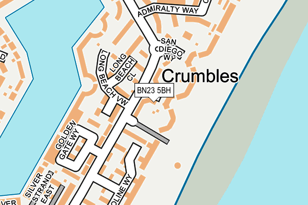 BN23 5BH map - OS OpenMap – Local (Ordnance Survey) BN23 5BH map - OS OpenMap – Local (Ordnance Survey)