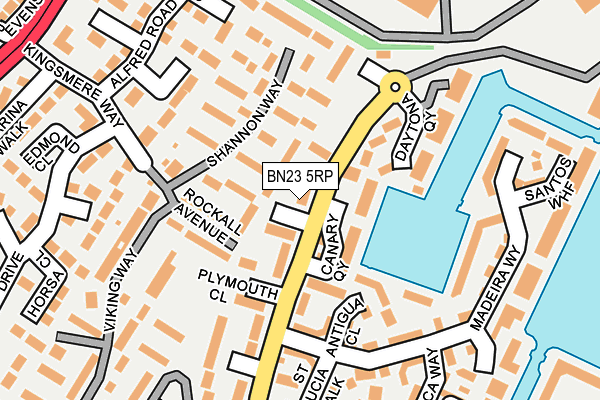 BN23 5RP map - OS OpenMap – Local (Ordnance Survey) BN23 5RP map - OS OpenMap – Local (Ordnance Survey)