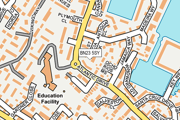 BN23 5SY map - OS OpenMap – Local (Ordnance Survey) BN23 5SY map - OS OpenMap – Local (Ordnance Survey)