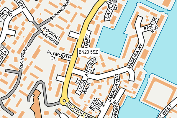 BN23 5SZ map - OS OpenMap – Local (Ordnance Survey) BN23 5SZ map - OS OpenMap – Local (Ordnance Survey)