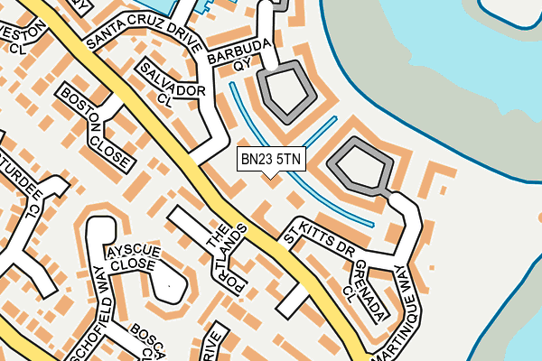 BN23 5TN map - OS OpenMap – Local (Ordnance Survey) BN23 5TN map - OS OpenMap – Local (Ordnance Survey)