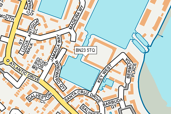 BN23 5TQ map - OS OpenMap – Local (Ordnance Survey) BN23 5TQ map - OS OpenMap – Local (Ordnance Survey)