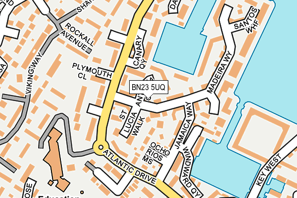 BN23 5UQ map - OS OpenMap – Local (Ordnance Survey) BN23 5UQ map - OS OpenMap – Local (Ordnance Survey)