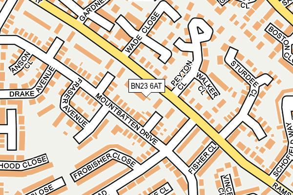 BN23 6AT map - OS OpenMap – Local (Ordnance Survey) BN23 6AT map - OS OpenMap – Local (Ordnance Survey)