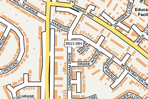 BN23 6BH map - OS OpenMap – Local (Ordnance Survey) BN23 6BH map - OS OpenMap – Local (Ordnance Survey)