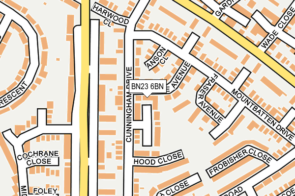 BN23 6BN map - OS OpenMap – Local (Ordnance Survey) BN23 6BN map - OS OpenMap – Local (Ordnance Survey)