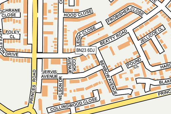 BN23 6DJ map - OS OpenMap – Local (Ordnance Survey) BN23 6DJ map - OS OpenMap – Local (Ordnance Survey)