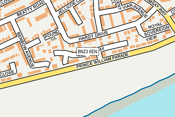 BN23 6EN map - OS OpenMap – Local (Ordnance Survey) BN23 6EN map - OS OpenMap – Local (Ordnance Survey)