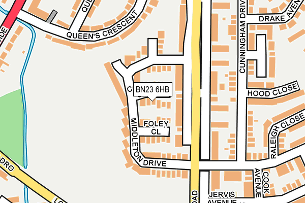 BN23 6HB map - OS OpenMap – Local (Ordnance Survey) BN23 6HB map - OS OpenMap – Local (Ordnance Survey)