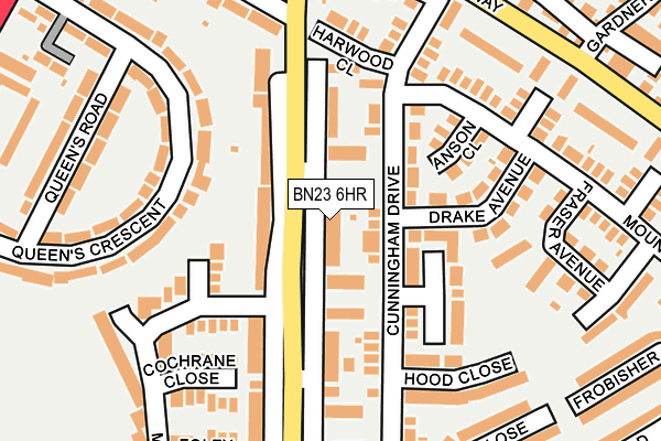 BN23 6HR map - OS OpenMap – Local (Ordnance Survey) BN23 6HR map - OS OpenMap – Local (Ordnance Survey)