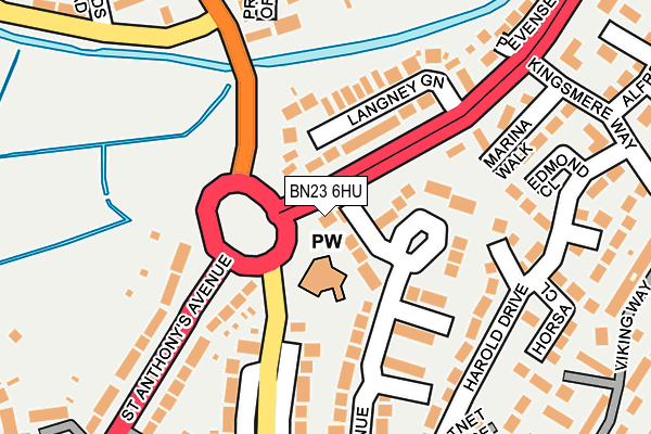 BN23 6HU map - OS OpenMap – Local (Ordnance Survey) BN23 6HU map - OS OpenMap – Local (Ordnance Survey)