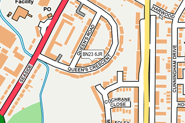 BN23 6JR map - OS OpenMap – Local (Ordnance Survey) BN23 6JR map - OS OpenMap – Local (Ordnance Survey)