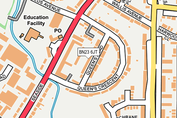 BN23 6JT map - OS OpenMap – Local (Ordnance Survey) BN23 6JT map - OS OpenMap – Local (Ordnance Survey)