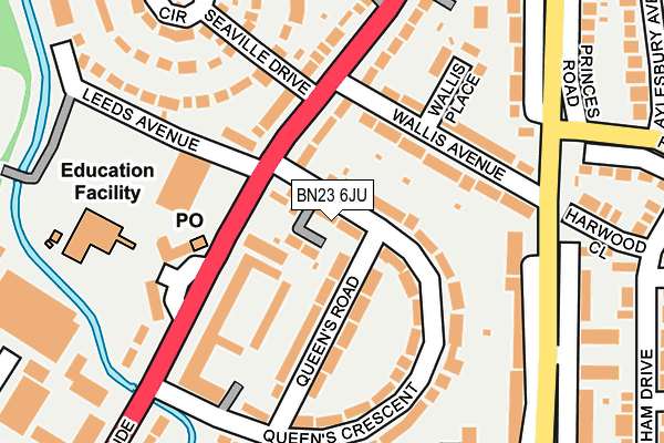 BN23 6JU map - OS OpenMap – Local (Ordnance Survey) BN23 6JU map - OS OpenMap – Local (Ordnance Survey)
